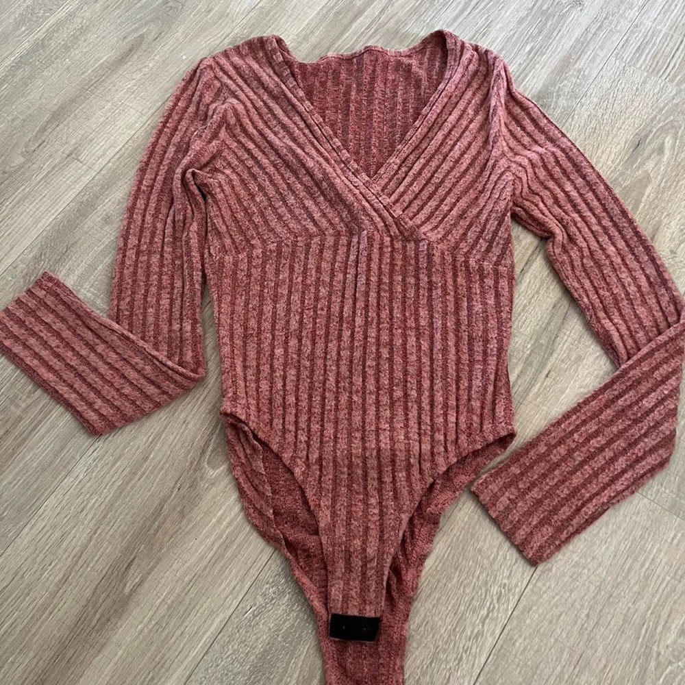 Women’s Long Sleeve Pink Bodysuit